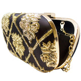 Gilded embroidered Clutch